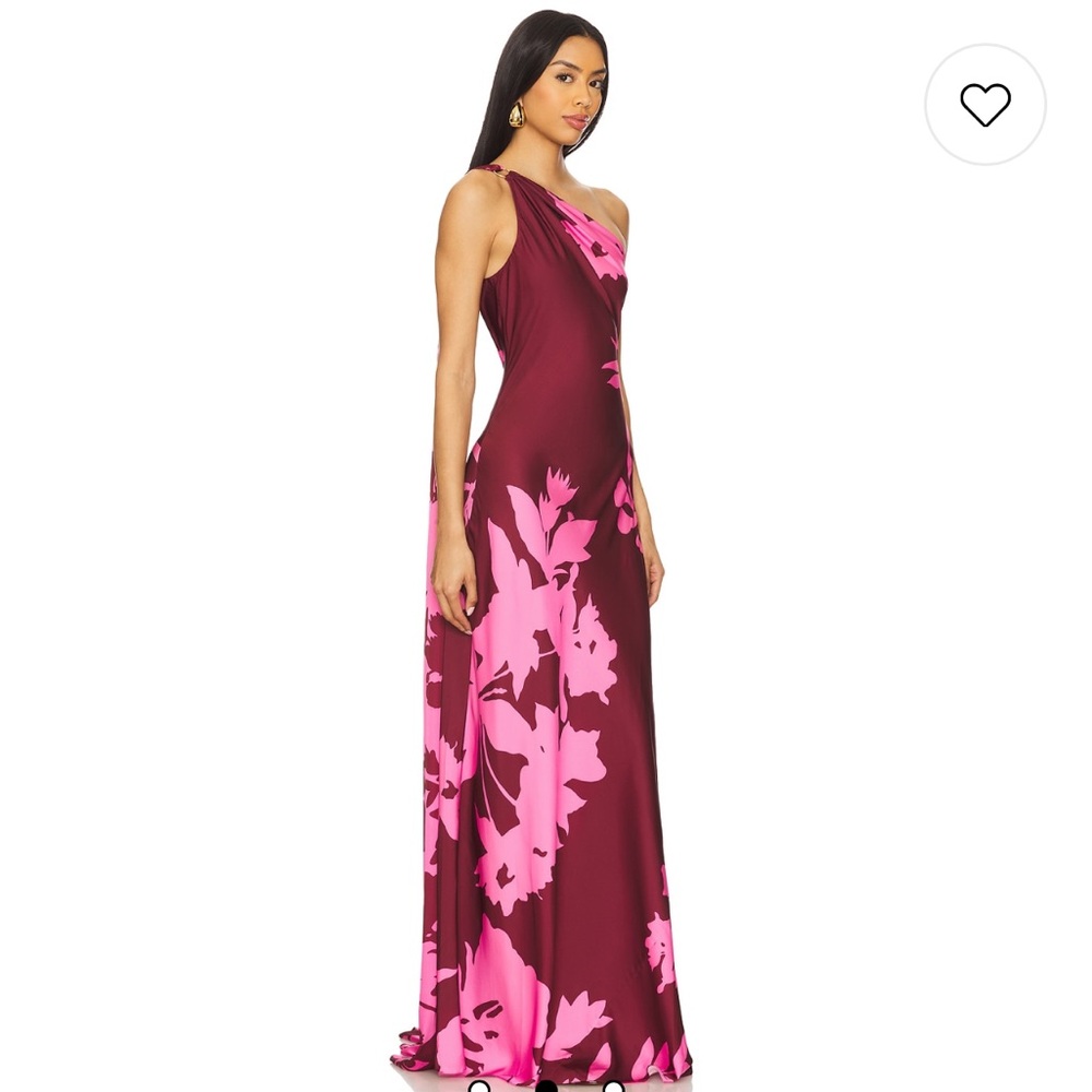 HEMANT AND NANDITA One Shoulder Long Dress in Red - Picture 2 of 10